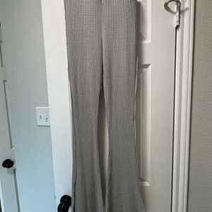 POL dusty purple Waffle Knit Flare Pants